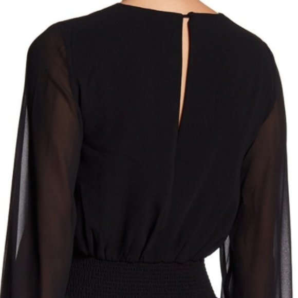 💙HP💙 Haute Hippie Smocked Waist Solid Mini Dress - Picture 6 of 16